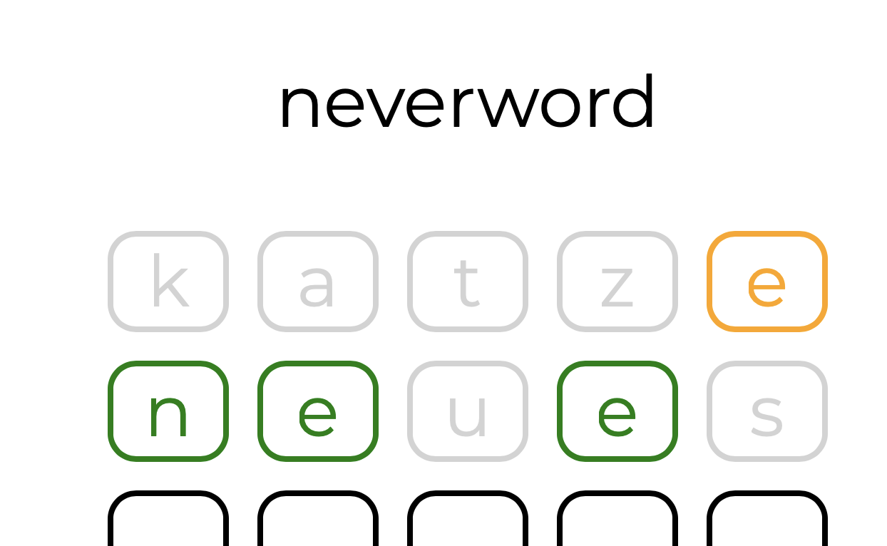 A Wordle-like wordguessing game